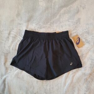 Asics Women Size Small Lined Running Black Shorts 4" Inseam Gym Training Sports